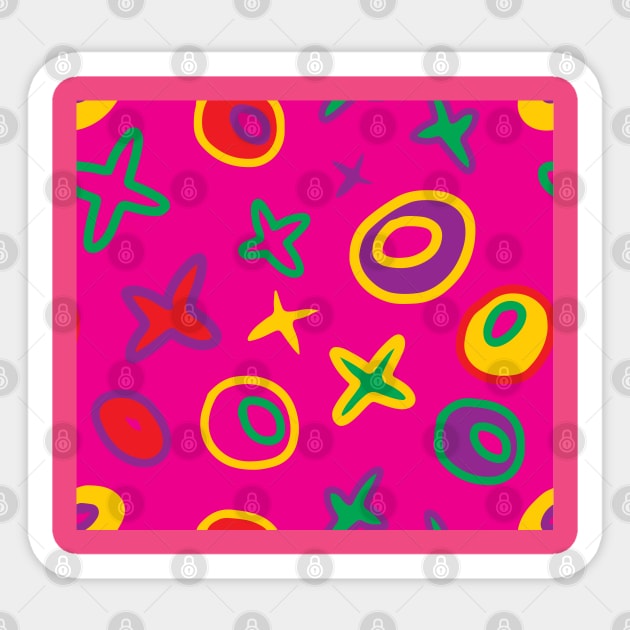 Pink Y2K Fish Stars Tiny Donuts Foodie Sticker by Mochabonk